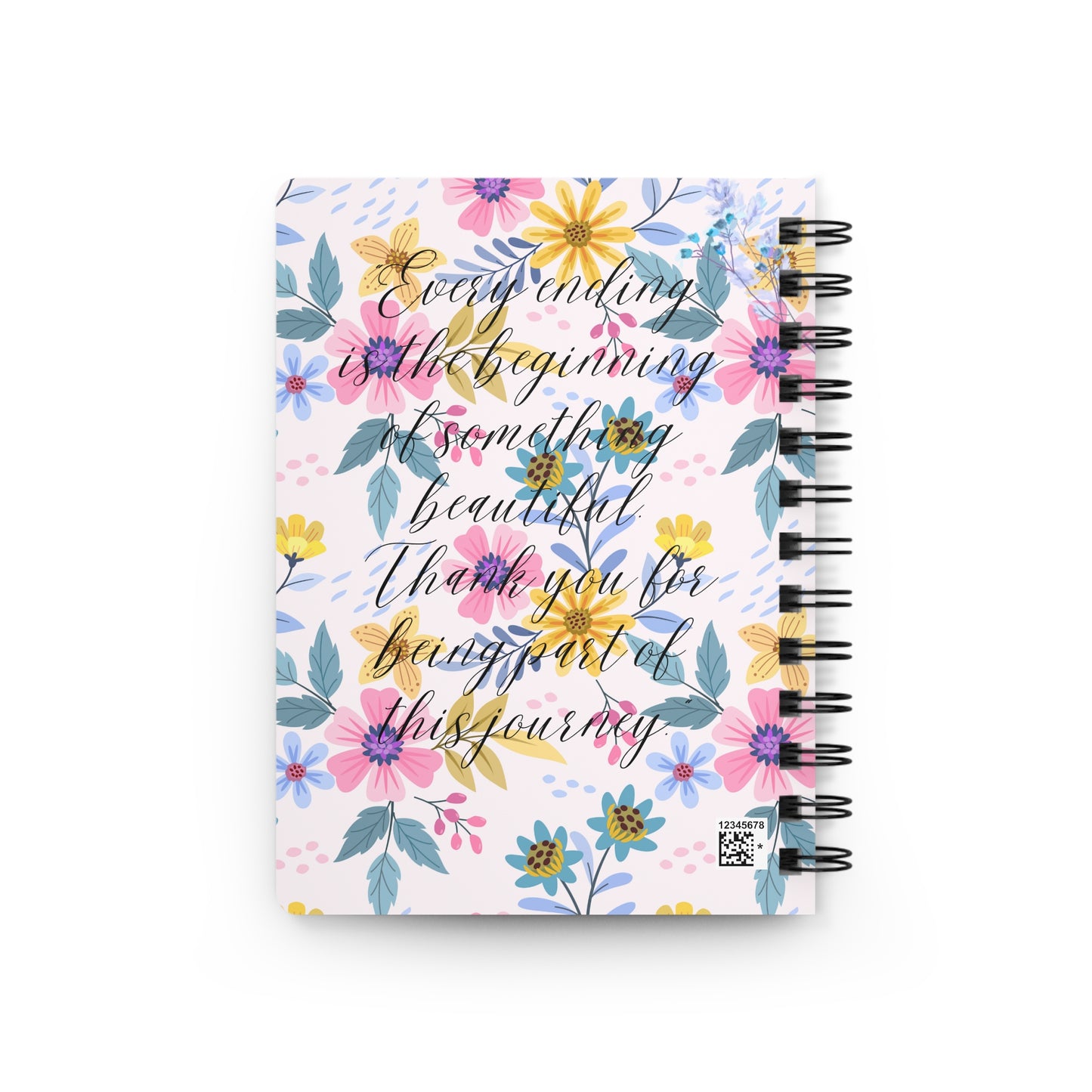 Floral Spiral Journal — "My Journal" / Inspirational Floral Notebook