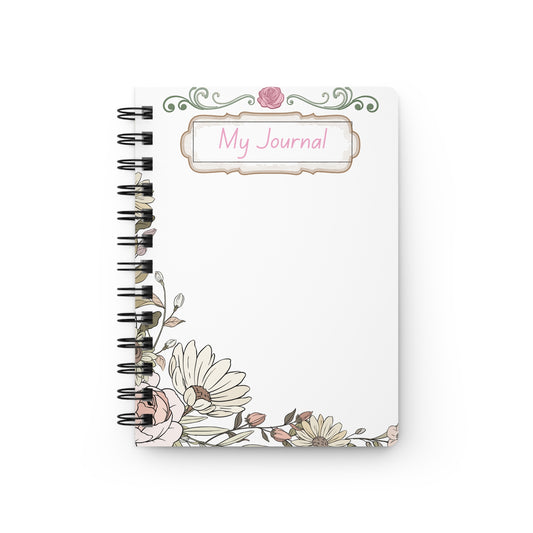 Floral Spiral Journal — "My Journal" / Inspirational Floral Notebook
