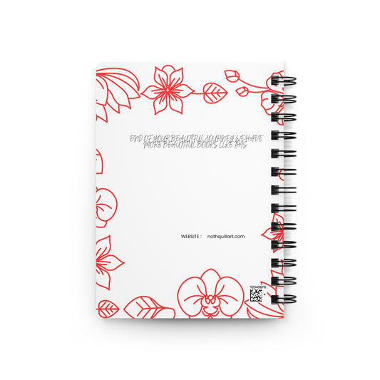 My Journal Spiral Notebook — Floral Red Line Art Spiral-Bound Journal for Notes & Daily Writing