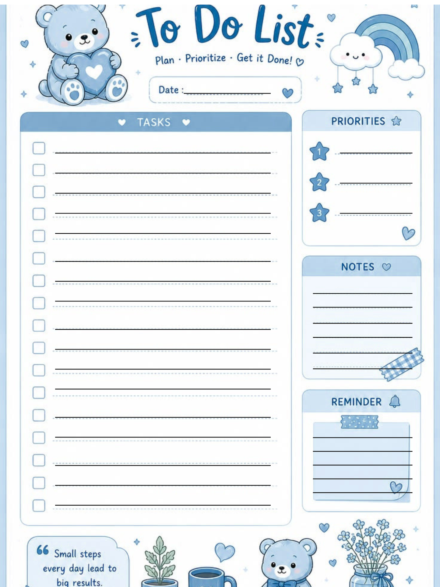 Blue Floral E-Digital Notebook With More Than 80 Pages